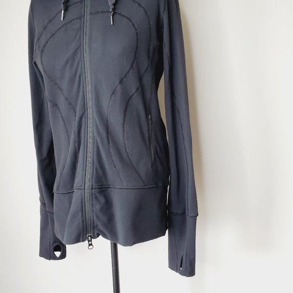 LULULEMON Black Funnel Neck Hooded Jacket - Picture 4 of 10